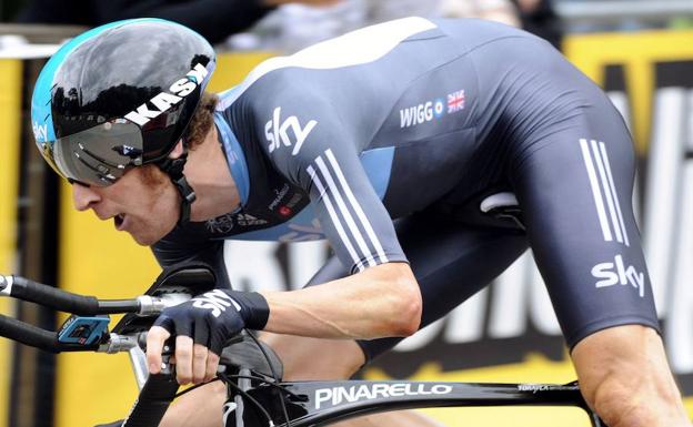 Bradley Wiggins, compitiendo en el Criterium del Dauphiné. /Pascal Pavani (Afp)