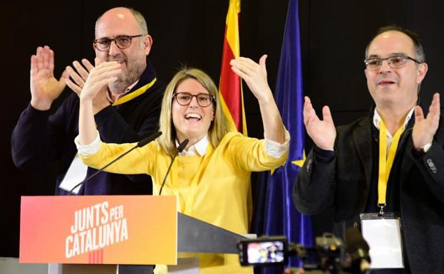 La directora de campaña de JuntsxCat, Elsa Artadi./AFP