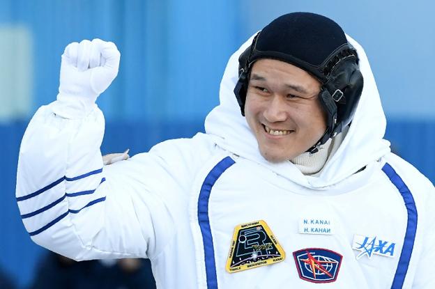 Norishige Kanai, el 17 de diciembre pasado, minutos antes del despegue hacia la ISS. :: reuters/