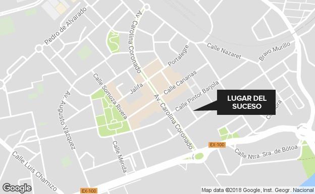 Herida una mujer de 54 años al ser atropellada en Badajoz