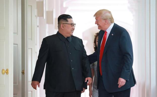 Kim Jong-un y Donald Trump./Afp