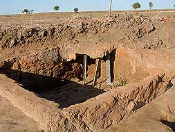 Excavación arqueológica de la villa romana que se desarrolla en un tramo del AVE. / CASIMIRO MORENO/