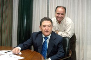 Alfonso Gallardo y Juan Sillero, dirigentes de Refinería Balboa. / HOY/