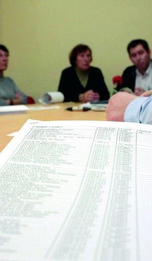 La lista; al fondo, María Blanca Vila y José Hinojosa. :: JORGE REY/
