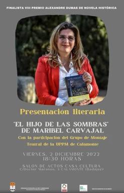 La biblioteca acoge la presentación de 'El hijo de las sombras', de Maribel Carvajal