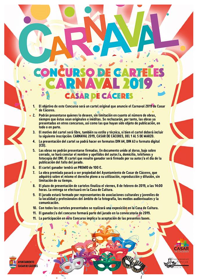 Abierto el plazo para diseñar el cartel de Carnaval