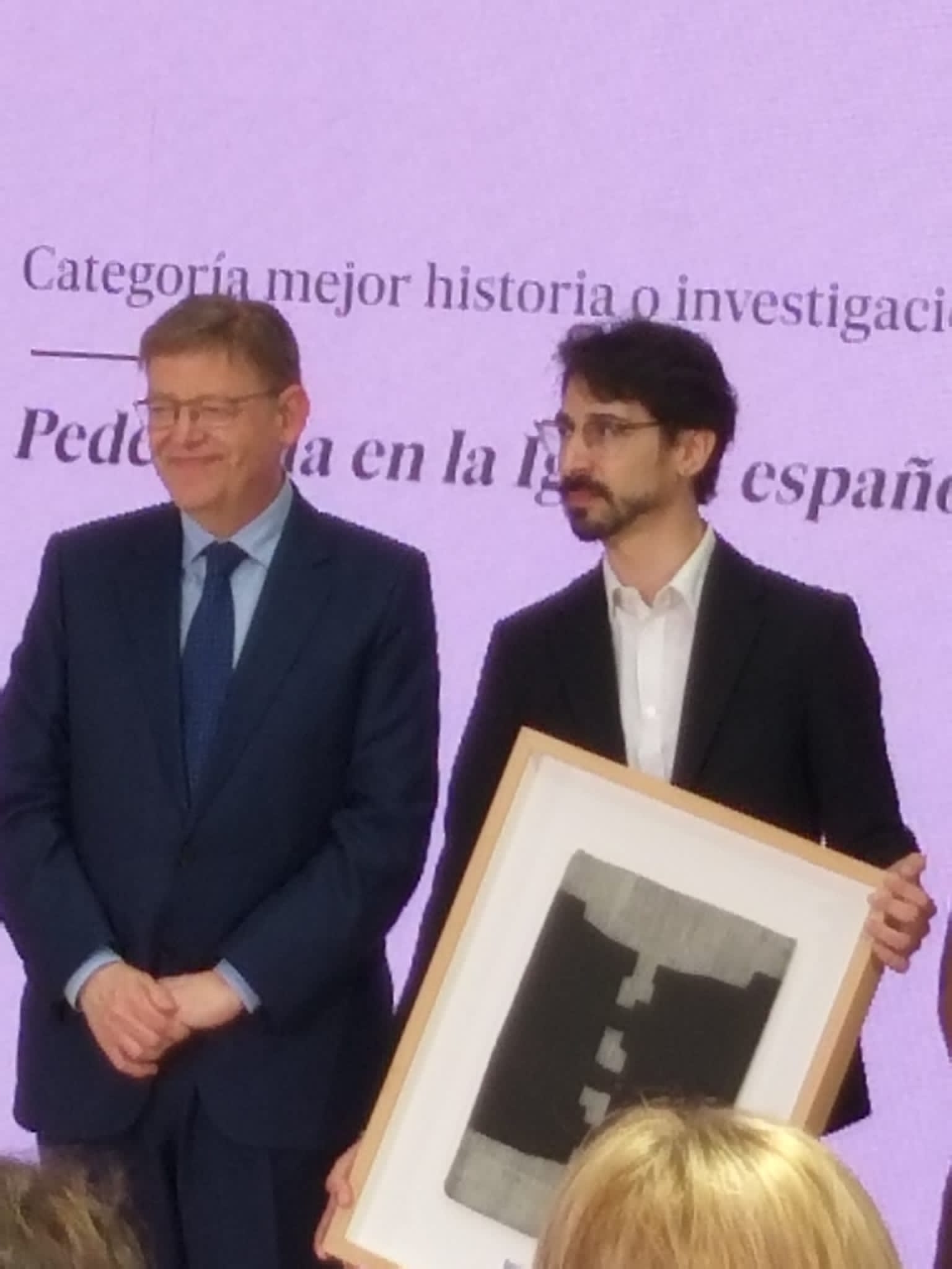 Julio Núñez, ayer, en el acto de entrega del galardón periodístico. /CEDIDA
