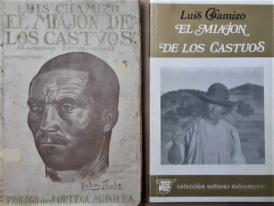 Portadas de la obra de Luis Chamizo, El miajón de los castúos./Archivo asociación luis chamizo