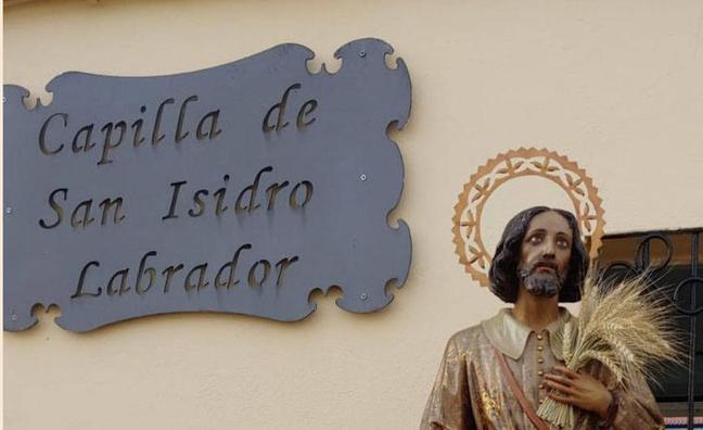Imagen de San Isidro que se custodia en la capilla sita en la calle Salsipuedes de Guareña./cedida