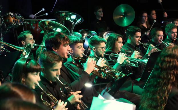 Banda Municipal de Música durante el concierto de navidad 2022 