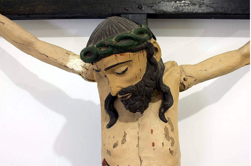 Imagen del Cristo antes de la restauración