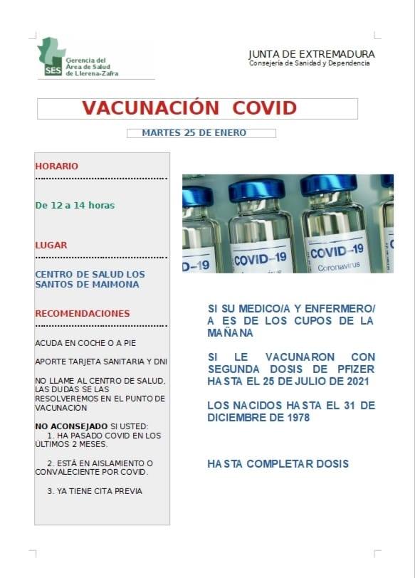 Cartel de la vacunación /hoy