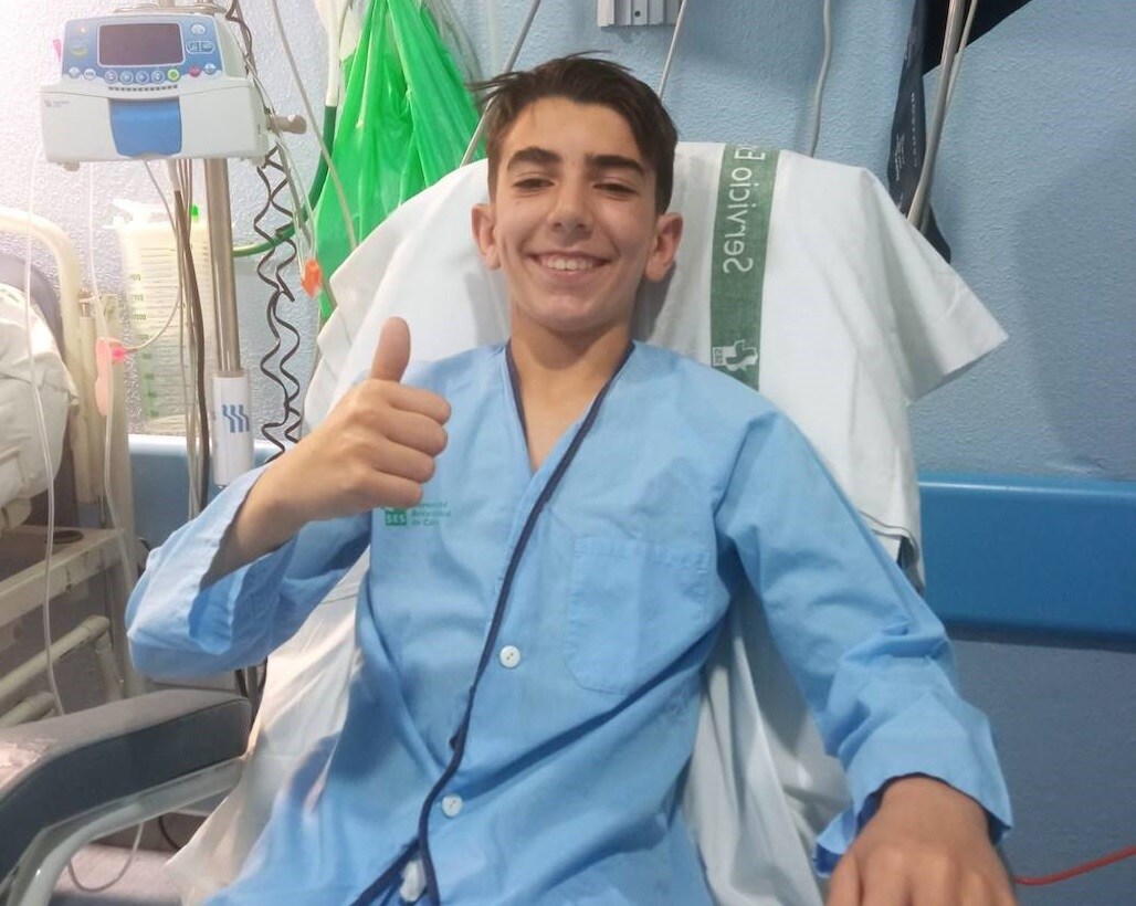 Samuel Tapia en los dos días que ha permanecido ingresado en el hospital San Pedro de Alcántara /STP