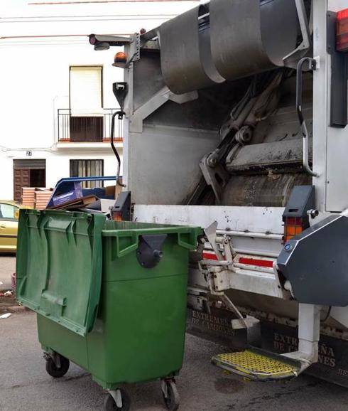 Contenedor de recogida de residuos sólidos urbanos de la Mancomunidad de Tentudía /PROMEDIO