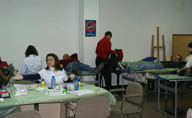 Extracción de sangre en Navalmoral, antes de la pandemia