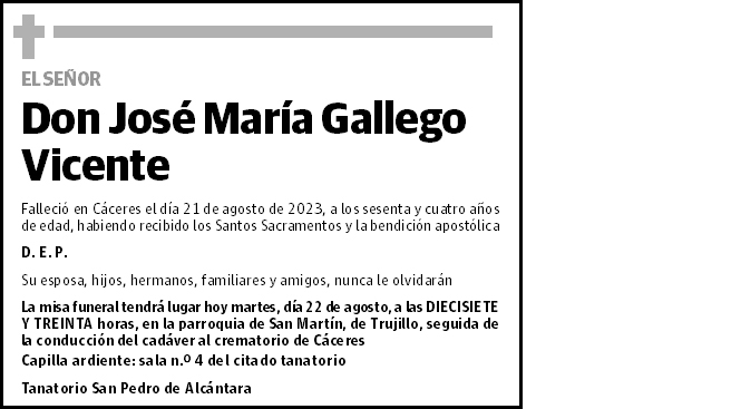 José María Gallego Vicente