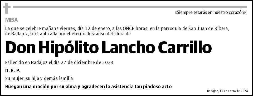 Hipólito Lancho Carrillo