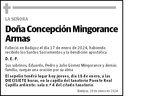 Concepción Mingorance Armas