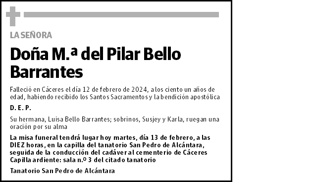 M.ª del Pilar Bello Barrantes