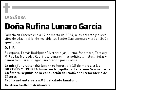 Rufina Lunaro García
