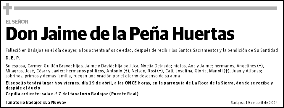 Jaime de la Peña Huertas