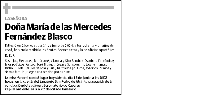 María de las Mercedes Fernández Blasco