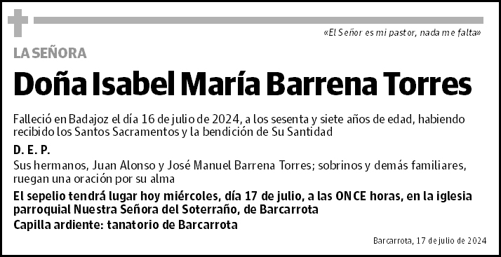 Isabel María Barrena Torres