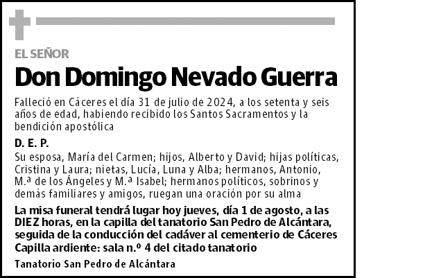 Don Domingo Nevado Guerra