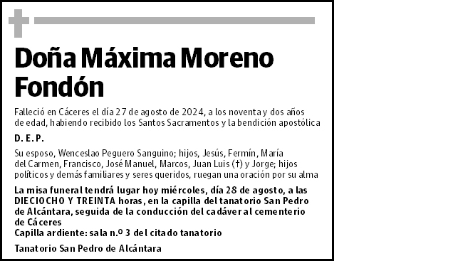 Máxima Moreno Fondón