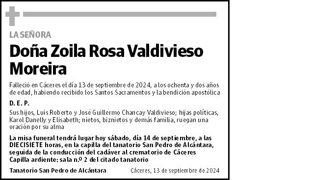 Zoila Rosa Valdivieso Moreira