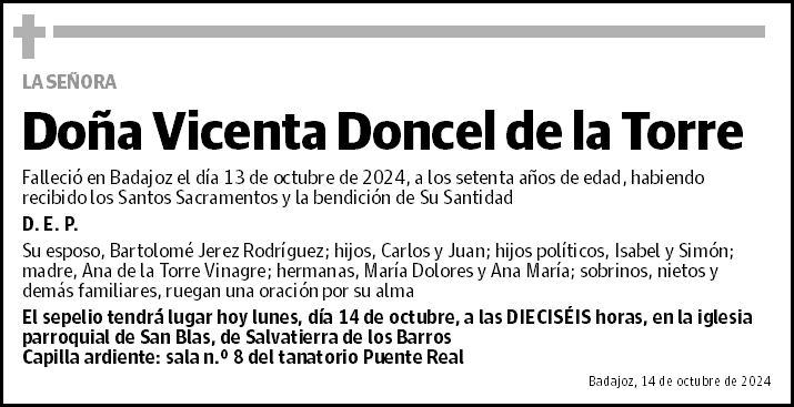 Vicenta Doncel de la Torre