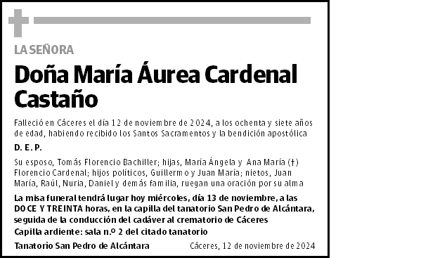 María Áurea Cardenal Castaño
