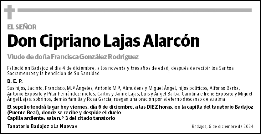 Cipriano Lajas Alarcón