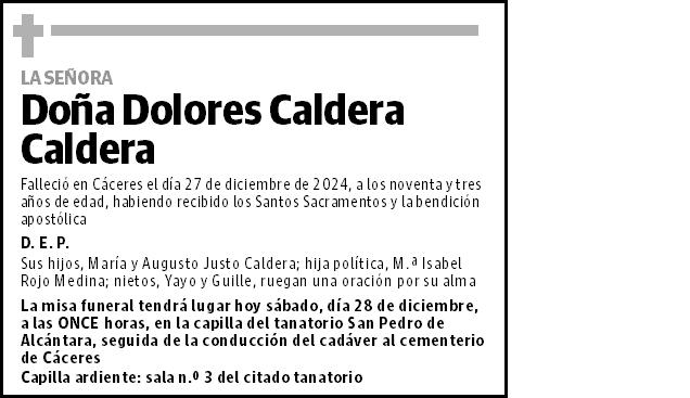Dolores Caldera Caldera