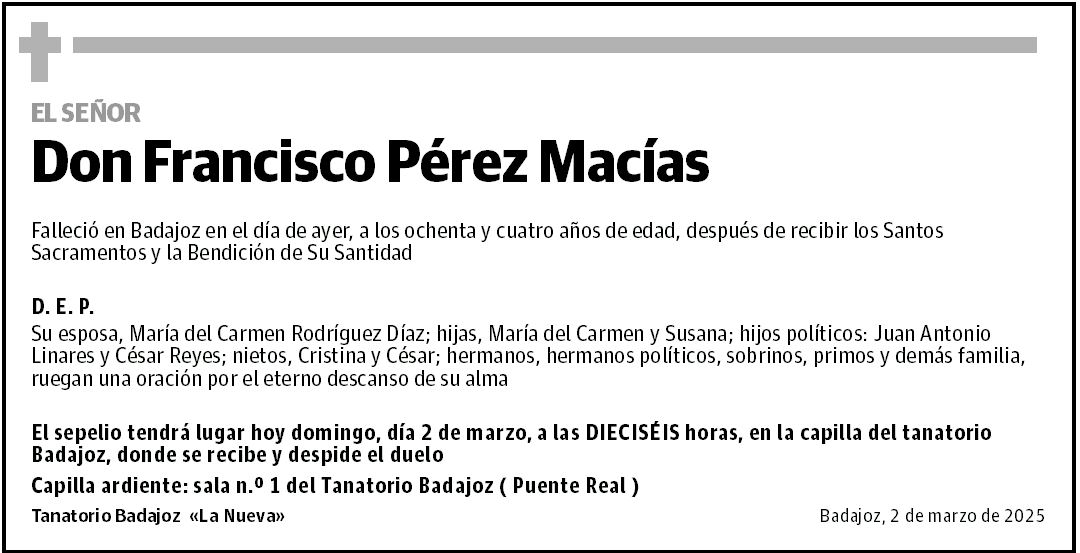 Don Francisco Pérez Macías