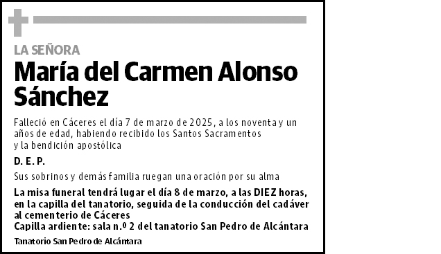 María del Carmen Alonso Sánchez