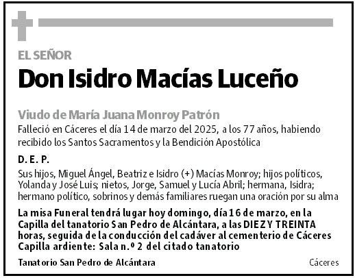 Don Isidro Macías Luceño