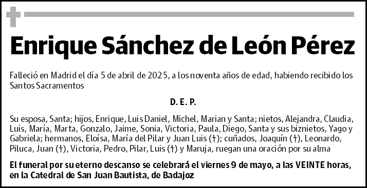 Enrique Sánchez de León Pérez