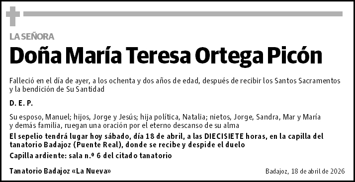 María Teresa Ortega Picón