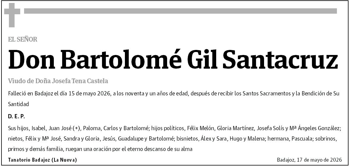 Don Bartolomé Gil Santacruz