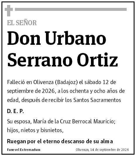 DON URBANO SERRANO ORTIZ