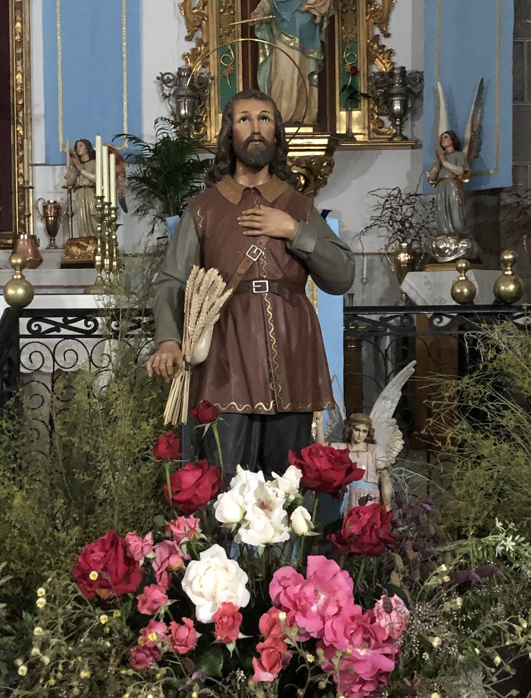 La imagen de San Isidro se expuso el año pasado en la parroquia /M.FORTUNA