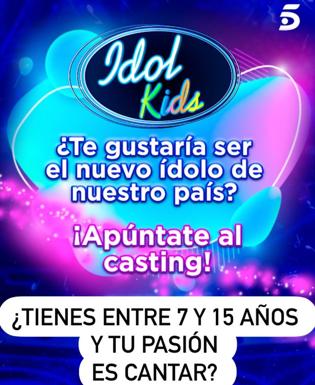 Se buscan participantes para Idol Kids, de Telecinco