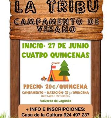 Cartel del Campamento de Verano de Valverde de Leganés