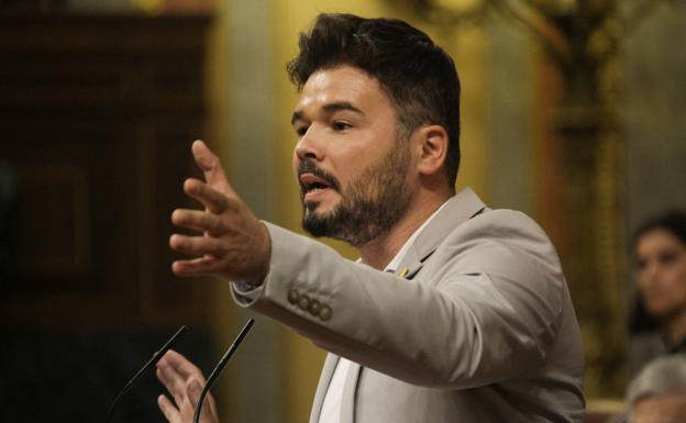 El protavoz de ERC, Gabriel Rufián./Virginia Carrasco
