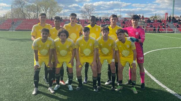 Once inicial del Badajoz en Vallecas. / CD BADAJOZ