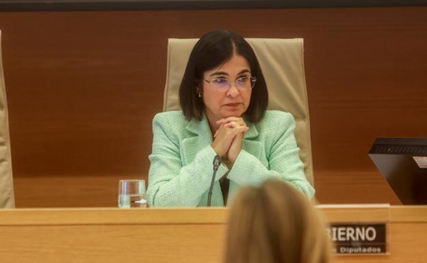 La ministra Carolina Darias, durante su comparecencia./ep