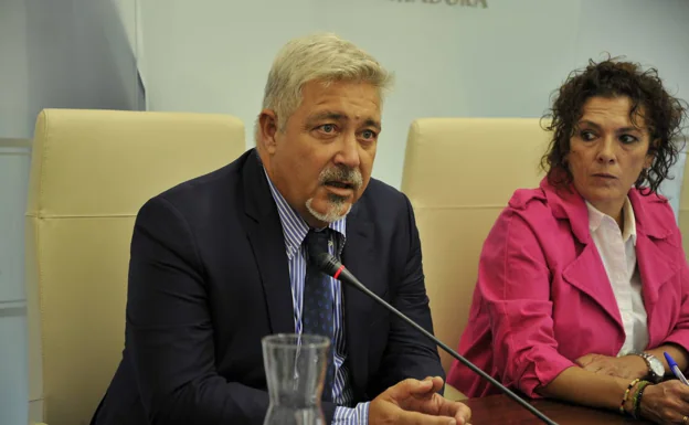 Francisco Javier Gaspar en la comparecencia en la Asamblea de Extremadura antes de su nombramiento. 