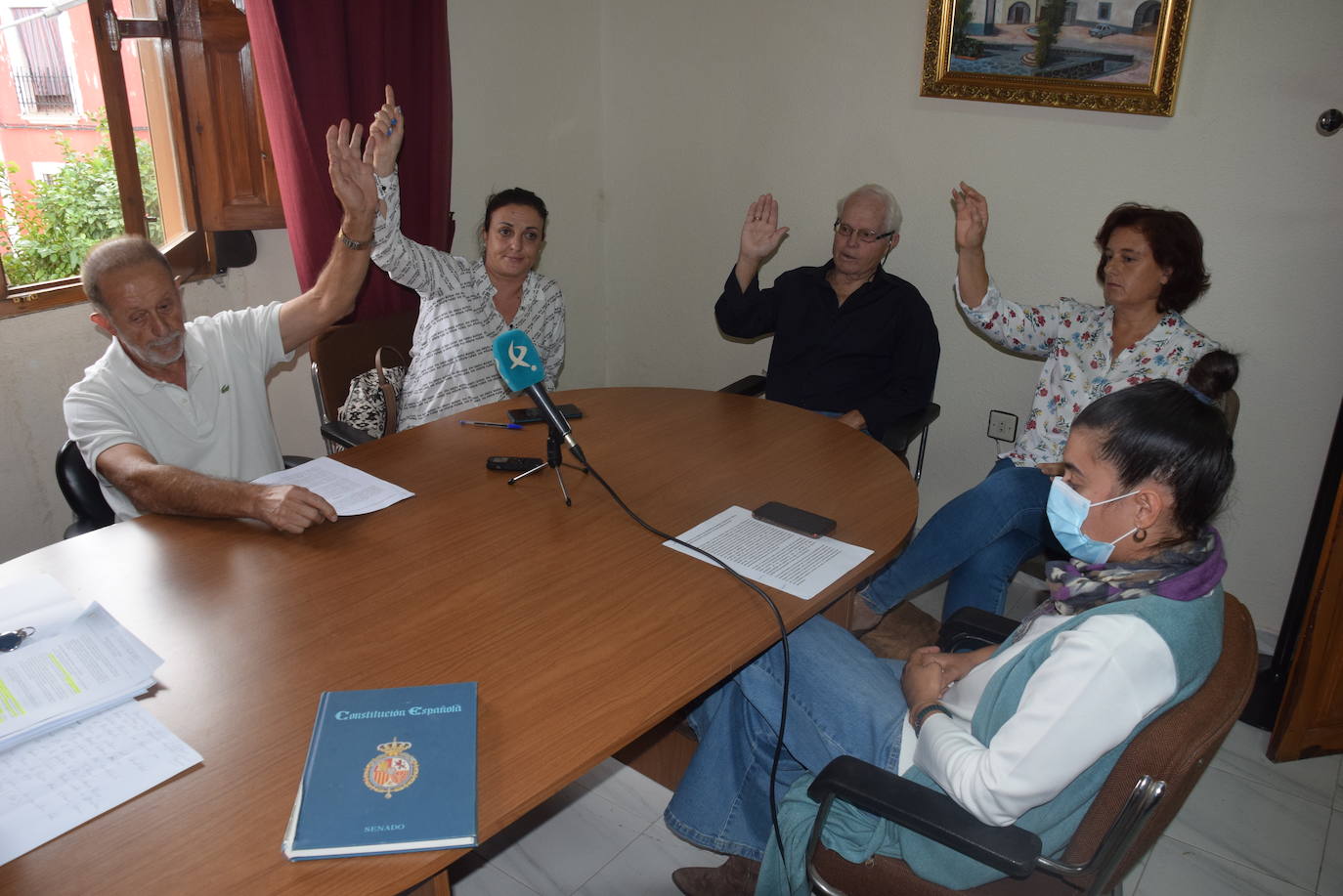 Momento de la votación de la moción de censura.