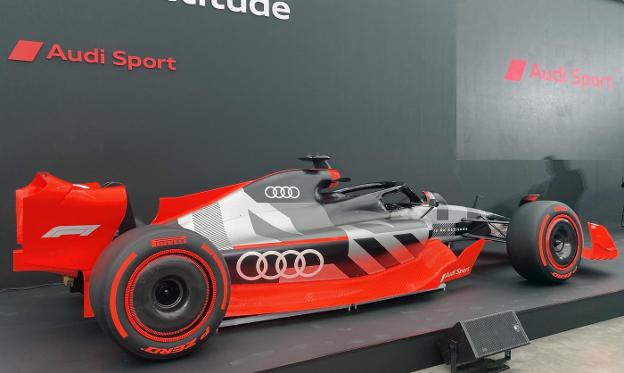 Este es boceto del bólido que Audi tiene para competir en la Fórmula 1, que será más híbrida. / POLO
